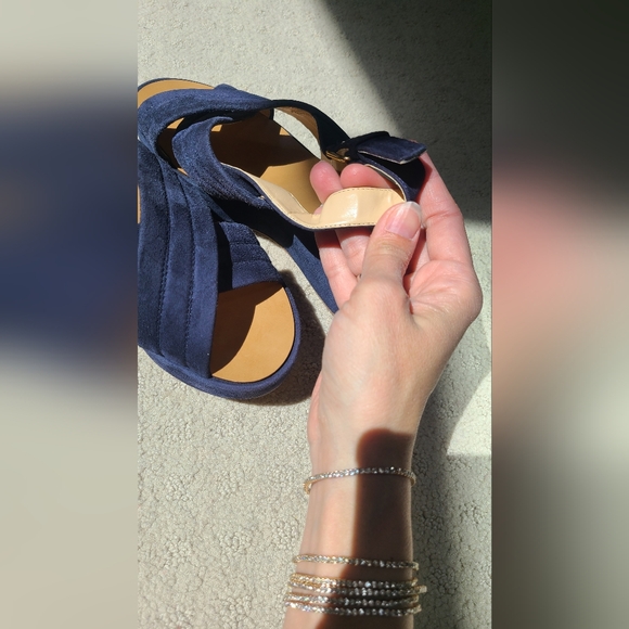 Midnight Blue Platform Sandals - Picture 6 of 7